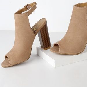 Lulus Peep Toe Booties